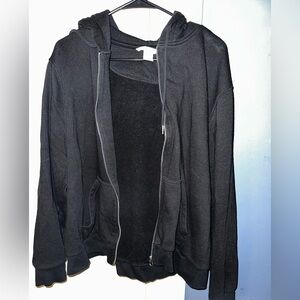 H&M Women’s Black Zip-Up Hoodie